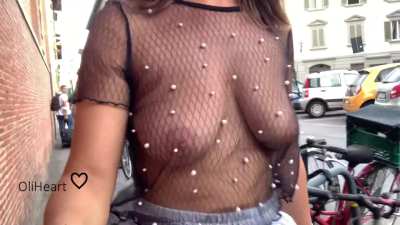 Dared to wear a sheer top in public
