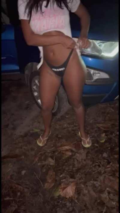 Fucking with several strangers in a private parking lot on a private beach. [f]