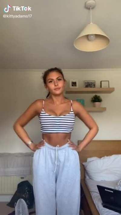 Perfect girl showing off her curves