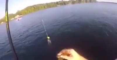 This persons fishing trip was changed in an instant