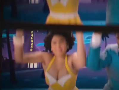 Belinda showing the goods p1