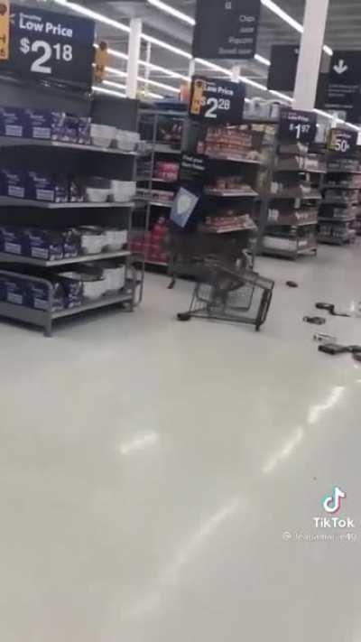 Deer Blows His Cover Trying To Shop at Wal-Mart