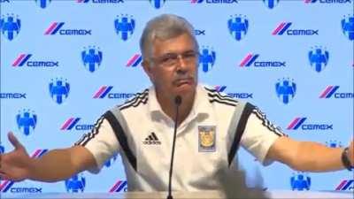 That time Tuca Ferretti stood up for Women's equality by bitching out at a Male Reporter for not allowing Female reporters to go first in the Media Scrum..🇧🇷🇧🇷🇲🇽🇲🇽