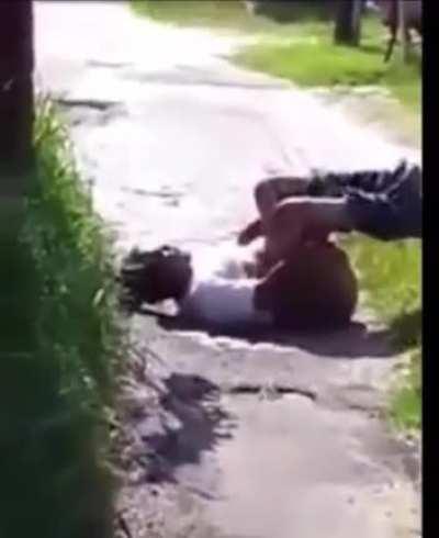 Homeless man gets his cheeks clapped by a ghost