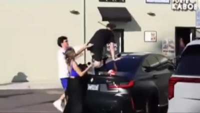 New Crashout Footage From July 4th - Josh Climbs Stranger's Car And Gets Pulled Off By Owner