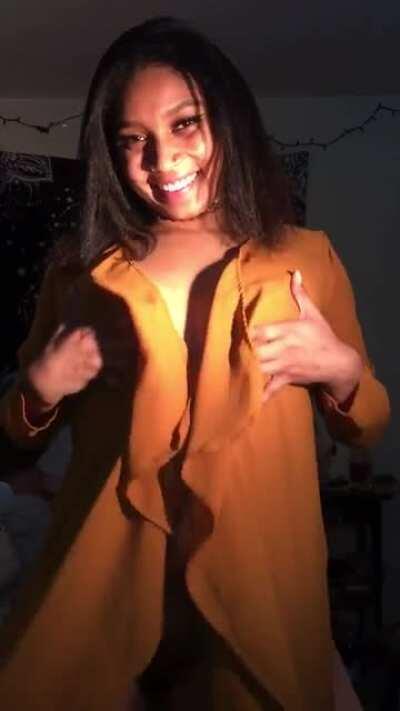 taking my robe off before bed