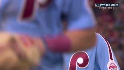 [Highlight] [Highlight] Alec Bohm makes a great double play to send the game to the bottom of the 9th