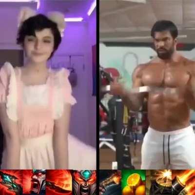 Cringe screaming viking vs barrel man