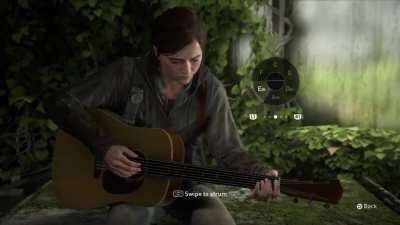 Ellie playing the TLOU theme on guitar
