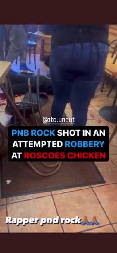 Aftermath of PNB Rock getting shot multiple times in the chest after his gf posted their location on Instagram