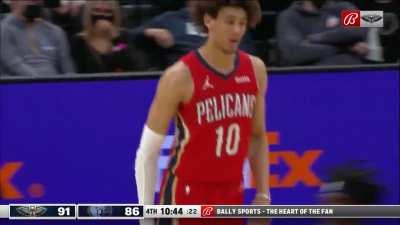 [Highlight] Jaxson Hayes buries the triple