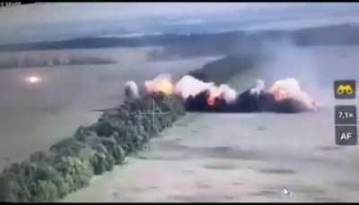 Ukrainian forces using mine clearing line charge with a UR-77 Meteorit on the Zaporizhzhia front during the recent fighting