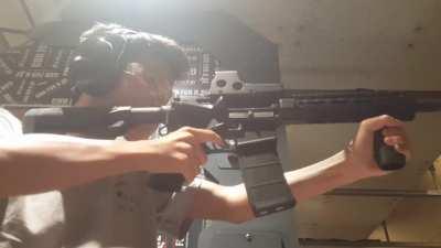 First time at a firing range (I live in South Korea) and the video doesn't show the part where I cry in happiness.