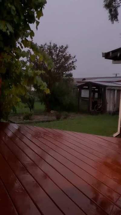 Nice rain on my porch