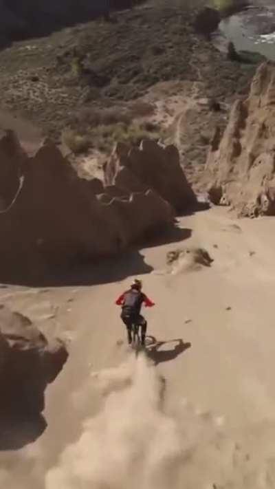 This insane downhill trek looks like fun with a chance of a quick death.