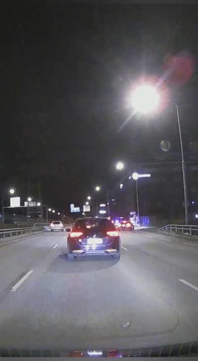 2-for-1 instant justice! (Geniuses passed an unmarked cop van while going double the speed limit)