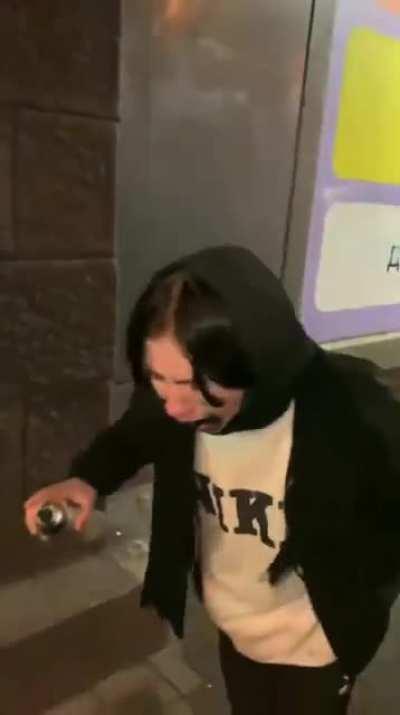Teen Spray paint into mouth