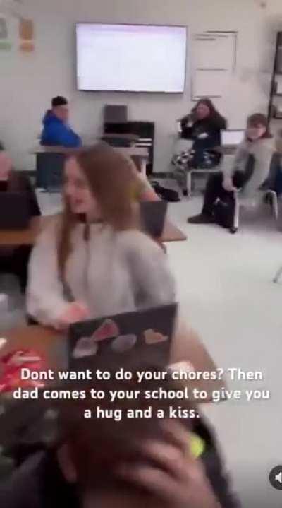 He should have ended with. Hey son. Isn’t that the girl you have a crush on?