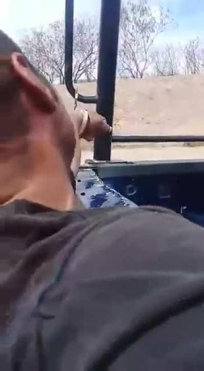 Dude gets a literal ass beating from the Police