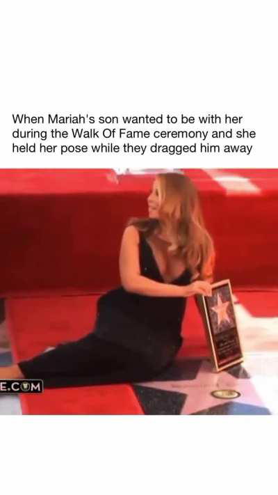 Couldn't allow her spawn to spoil the perfect photo op