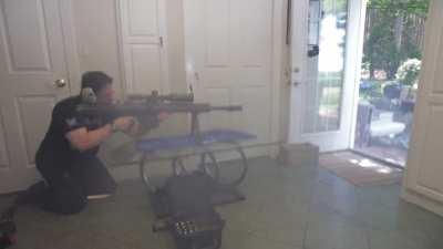 Barrett 50 BMG Mag Dump inside my Gun Room 😎