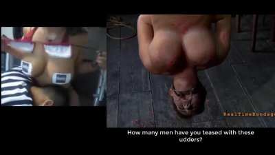 Empowered model shows how tits are used for social media clout v/s how they get used in porn