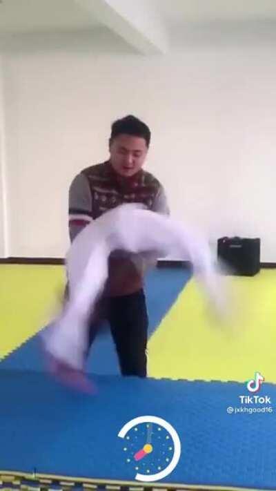 Kid does an assload of backflips