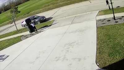 Trash bin takes out kid