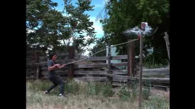 Scorpion/Mortal Kombat Rope Dart Trick Shots