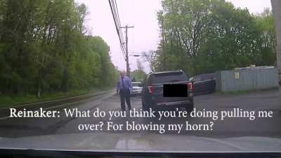 Cop pulls over Judge, Judge uses his position to get out of a ticket.