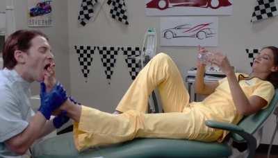 Katie Holmes - Foot Worship scene in 'Dear Dictator'