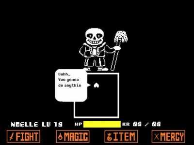 Noelle Vs Sans (actual battle animation)
