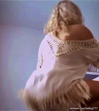 Twerking in thong + cover up (bouncing)