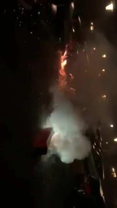 WCGW the angry neighbour, Rambo, messes with fireworks (can do translation if requested)