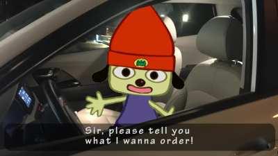 PaRappa goes to the McDonald's drive-thru at 3 AM