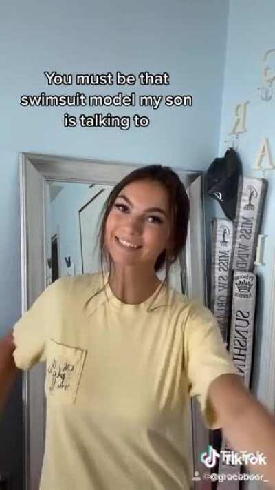 She hides them pretty well in the first clip