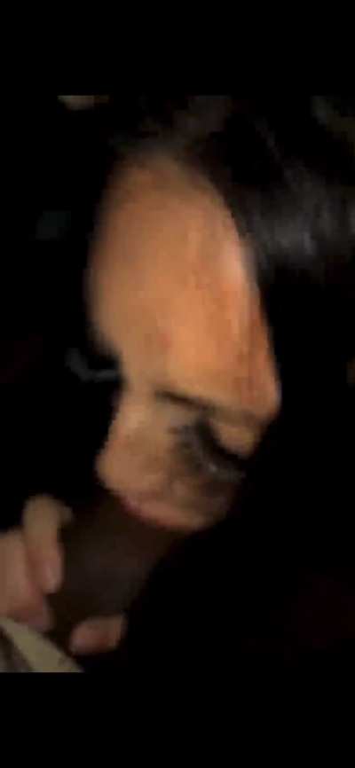 Tanned uk slut taking bbc and sucking dick hard