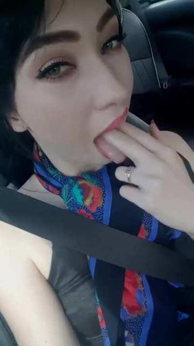 A Finger's Journey, From Tongue To Pussy.