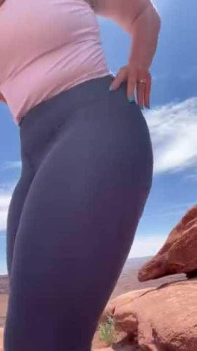 Trying to show off my curves in the desert