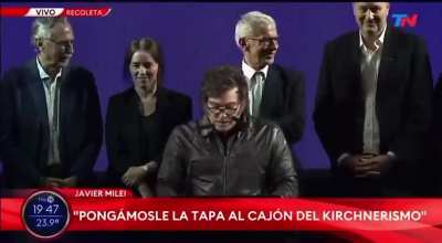 Javier Milei, en el acto de cierre de campaña: 