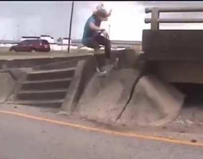 WCGW skating on an exit ramp