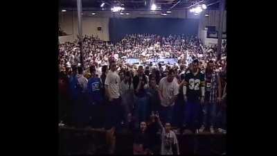 Rick Rude (Masked) spanks and humiliates Francine at ECW Crossing The Line Again (1997).