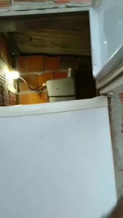 Nice, is this a fridge embedded in the wall? No, wait…