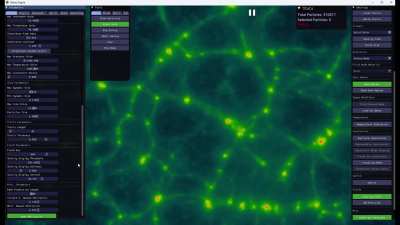 I made a gravity field visualization mode for my program