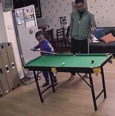 The last shot confidence, kid didn't even blink an eye.