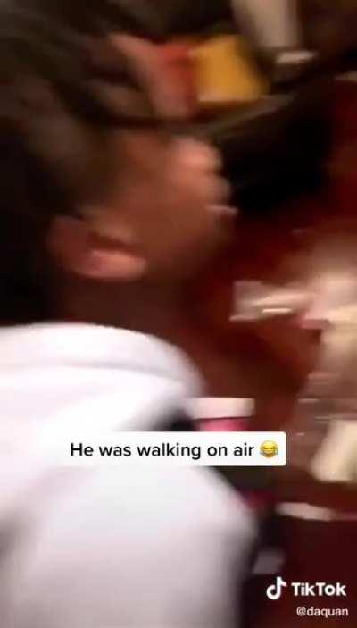 He practically flew 😂