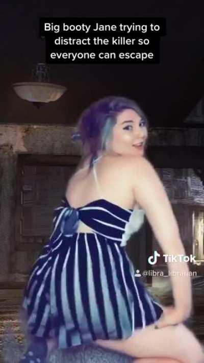 Hi, I’m cringe. Nice to meet you 😘 This is a Dead by Daylight meme about the most thicc survivor trying to seduce the killer 🍑