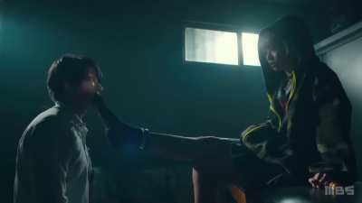 Femdom scene from a Japanese tv show