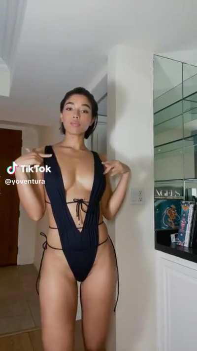 TikTok Black One Piece Bikini