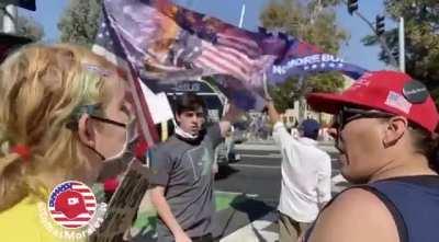 Liberals clash against Trump supporters